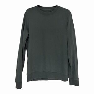 Vuori Men Green Cypress Crew Crewneck Sweatshirt French Terry Cloth Size L EUC